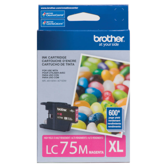 Brother LC75M original magenta high yield ink cartridge