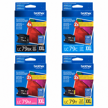 Brother LC79 Original Ink Cartridges 4-Pack (LC79BKS/LC79CS/LC79MS/LC79YS) – Black, Cyan, Magenta & Yellow