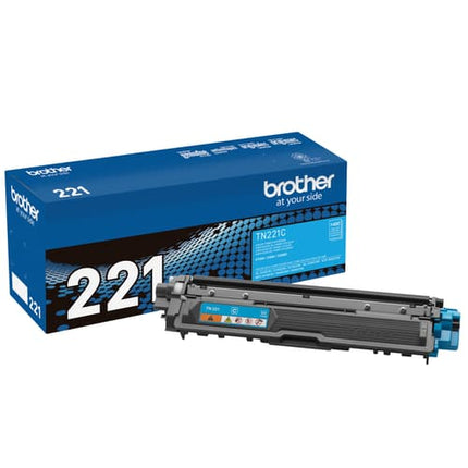 Brother TN221C Original Cyan Toner Cartridge, Standard Yield