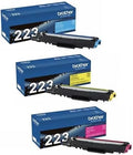Brother TN223 3PK Original Color Toner Cartridge, Standard Yield, Tri Pack