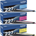 Brother TN227 Original Cyan, Magenta & Yellow Toner Cartridges, High Yield, 3-Pack