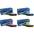 Brother TN227 Original Toner Cartridge Combo, BK/C/Y/M