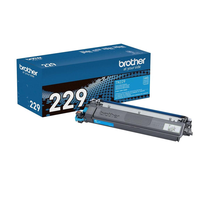 Brother TN229C Original Cyan Toner Cartridge, Standard Yield