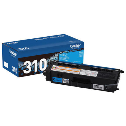 Brother TN310C Original Cyan Toner Cartridge, Standard Yield