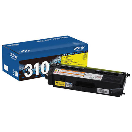 Brother TN310Y Original Yellow Toner Cartridge, Standard Yield