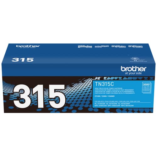 Brother TN315C Original Cyan Toner Cartridge, High Yield