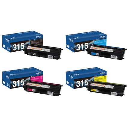 Brother TN315 Original Toner Cartridge Combo, BK/C/Y/M