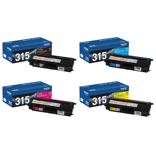 Brother TN315 Original Toner Cartridge Combo, BK/C/Y/M