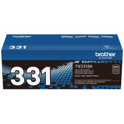 Brother TN331BK Original Black Toner Cartridge, Standard Yield