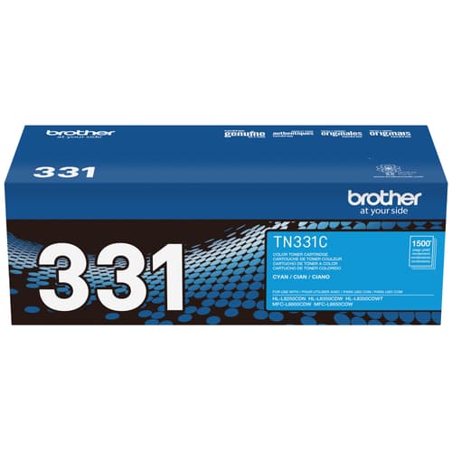 Brother TN331C Original Cyan Toner Cartridge, Standard Yield
