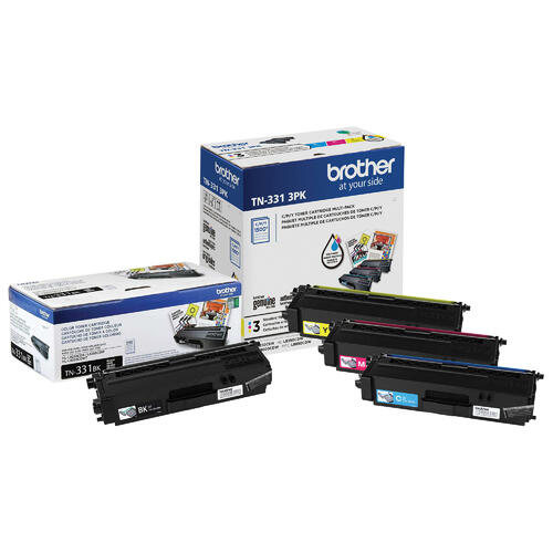 Brother TN331 Original Toner Cartridge Combo, BK/C/Y/M