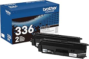 Brother TN3362PK Original Black Toner Cartridge, High Yield, Twin Pack