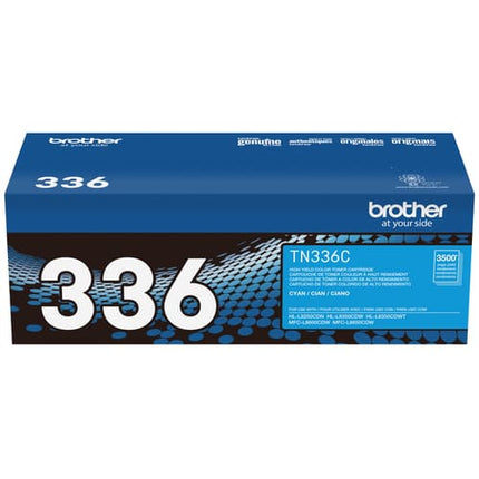 Brother TN336C Original Cyan Toner Cartridge, High Yield