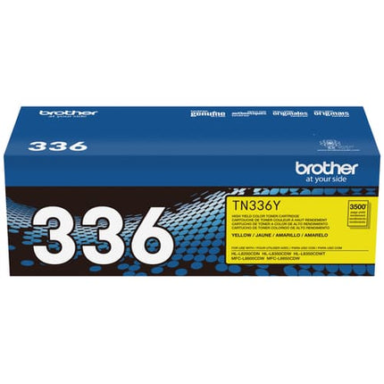 Brother TN336Y Original Yellow Toner Cartridge, High Yield