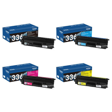 Brother TN336 Original Toner Cartridge Combo, BK/C/Y/M