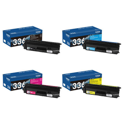 Brother TN336 Original Toner Cartridge Combo, BK/C/Y/M
