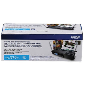 Brother TN339C Original Cyan Toner Cartridge, Extra High Yield