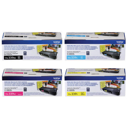 Brother TN339 Original Toner Cartridge Combo, BK/C/Y/M