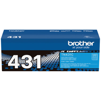 Brother TN431C Original Cyan Toner Cartridge, Standard Yield