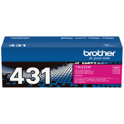 Brother TN431M Original Magenta Toner Cartridge, Standard Yield