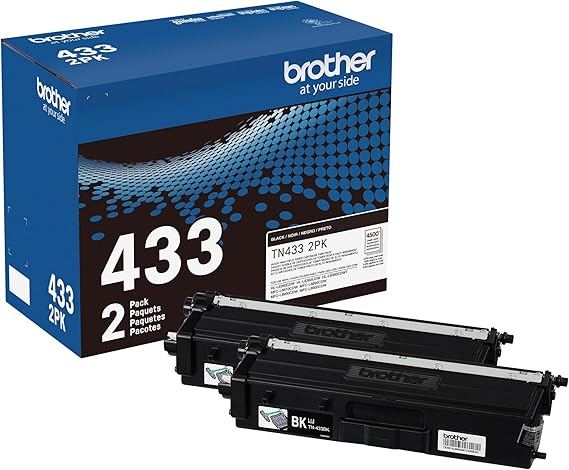 Brother TN4332PK Original Black Toner Cartridge, High Yield, Twin Pack