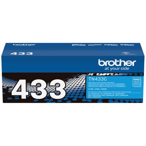 Brother TN433C Original Cyan Toner Cartridge, High Yield