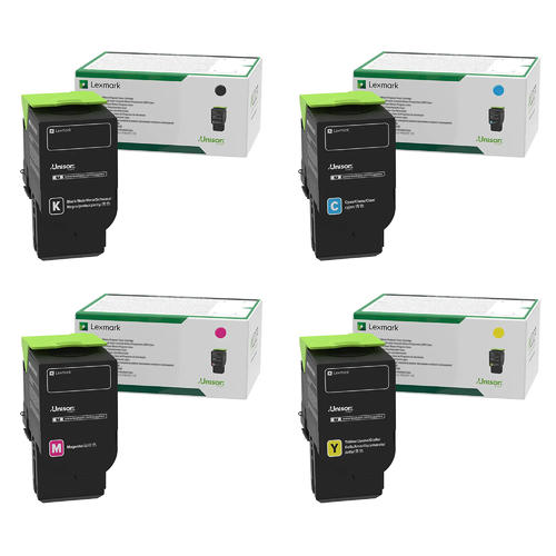 Lexmark C2310K0, C2310C0, C2310M0, C2310Y0 original toner 4-pack, black, cyan, magenta and yellow