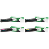 Lexmark C3210K0 C3210C0 C3210M0 C3210Y0 Original Return Program Toner Cartridges 4-Pack BK/C/M/Y