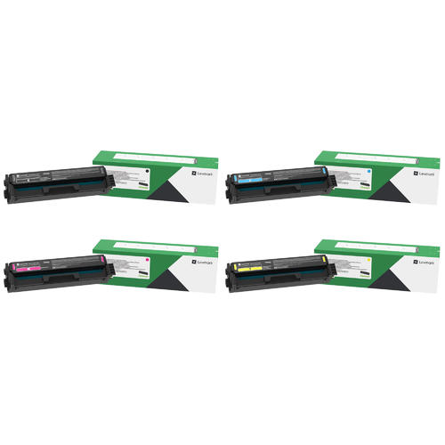 Lexmark C3210K0, C3210C0, C3210M0, C3210Y0 original toner 4-pack, black, cyan, magenta and yellow