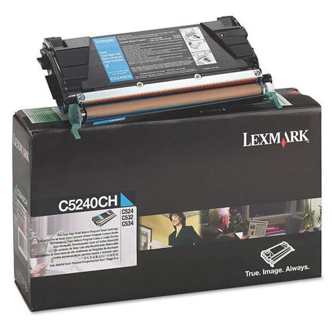 Lexmark C5240CH Original Cyan High Yield Return Program Toner Cartridge 5K
