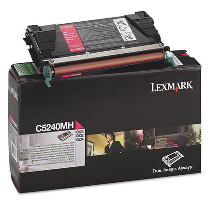 Lexmark C5240MH Original Magenta High Yield Return Program Toner Cartridge 5K