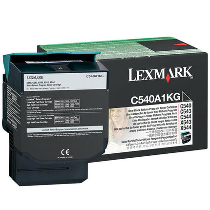 Lexmark C540A1KG Original Black Return Program Toner Cartridge 1K