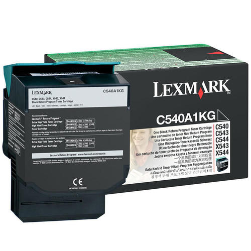 Lexmark C540A1KG Original Black Return Program Toner Cartridge 1K