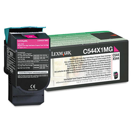 Lexmark C544X1MG Original Magenta Extra High Yield Return Program Toner Cartridge