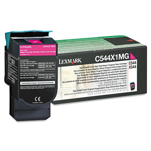Lexmark C544X1MG Original Magenta Extra High Yield Return Program Toner Cartridge