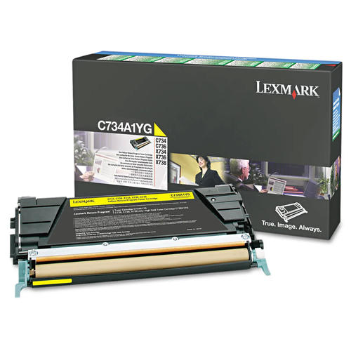 Lexmark C734A1YG Original Yellow Return Program Toner Cartridge 6K
