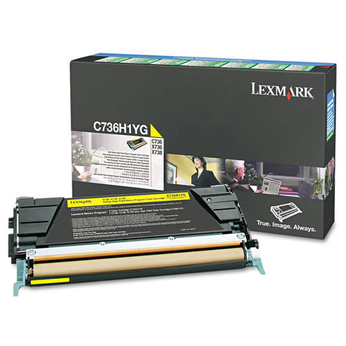 Lexmark C736H1YG Original Yellow High Yield Return Program Toner Cartridge