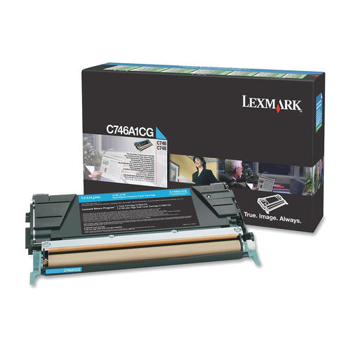 Lexmark C746A1CG Original Cyan Return Program Toner Cartridge 7K