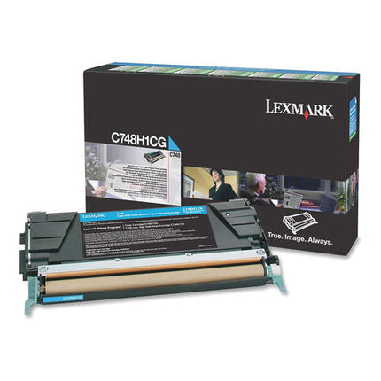 Lexmark C748H1CG Original Cyan High Yield Return Program Toner Cartridge 10K