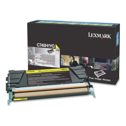 Lexmark C748H1YG Original Yellow High Yield Return Program Toner Cartridge 10K