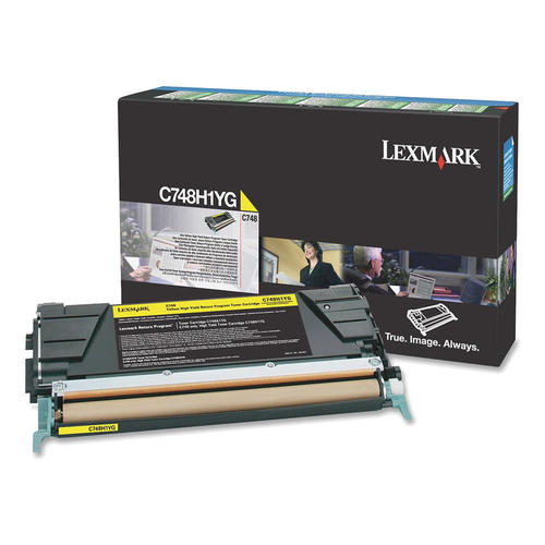 Lexmark C748H1YG Original Yellow High Yield Return Program Toner Cartridge 10K