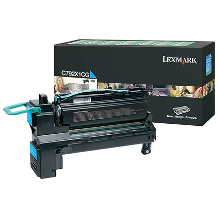 Lexmark C792X1CG original cyan extra-high-yield toner cartridge