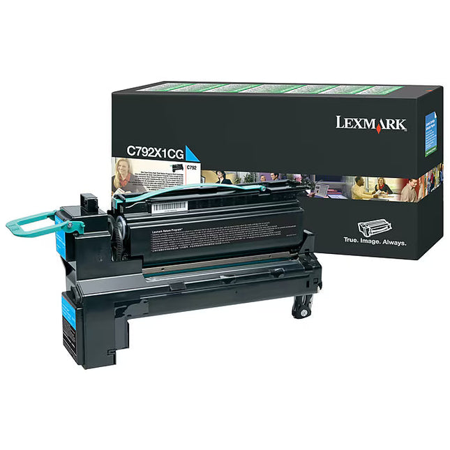 Lexmark C792X1CG original cyan extra-high-yield toner cartridge