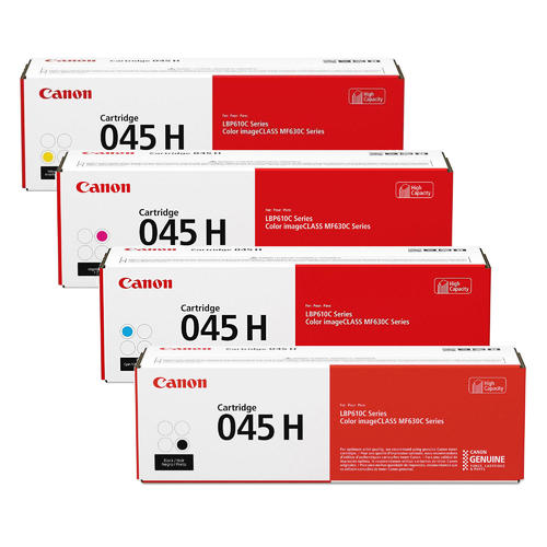 Canon 045H Original Toner Cartridge Combo, BK.C.Y.M