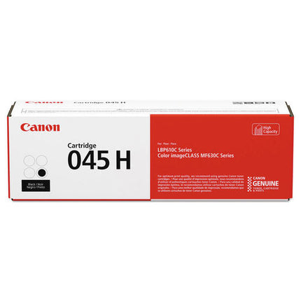 Canon 045H Original Black High Yield Toner Cartridge, 1246C001
