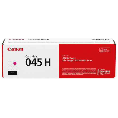 Canon 045H Original Magenta High Yield Toner Cartridge, 1244C001