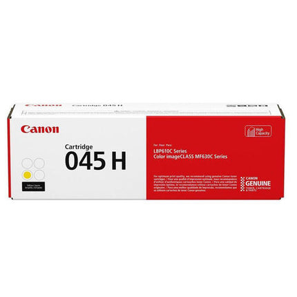 Canon 045H Original Yellow High Yield Toner Cartridge, 1243C001
