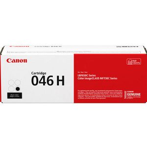 Canon 046H Original Black High Yield Toner Cartridge, 1254C001