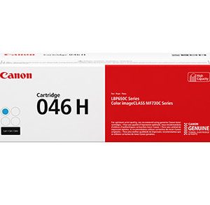 Canon 046H Original Cyan High Yield Toner Cartridge, 1253C001