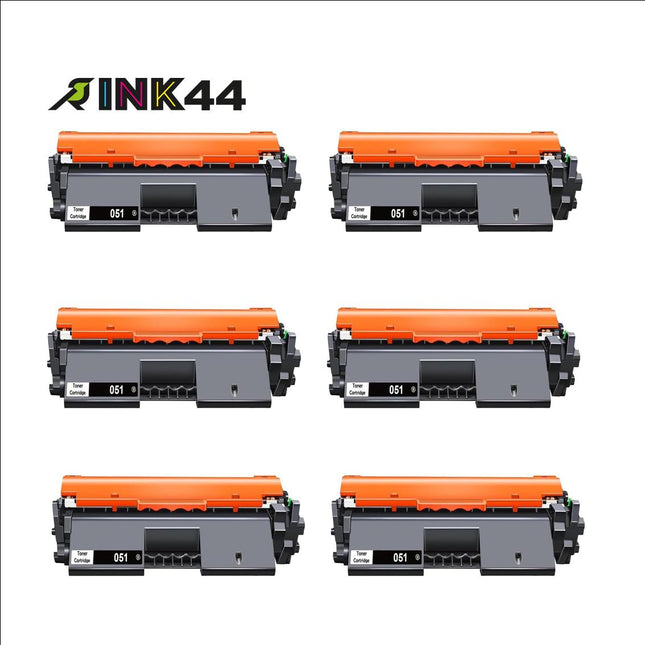 Canon 051 Compatible Black Toner Cartridge, 2168C001, 6 Pack